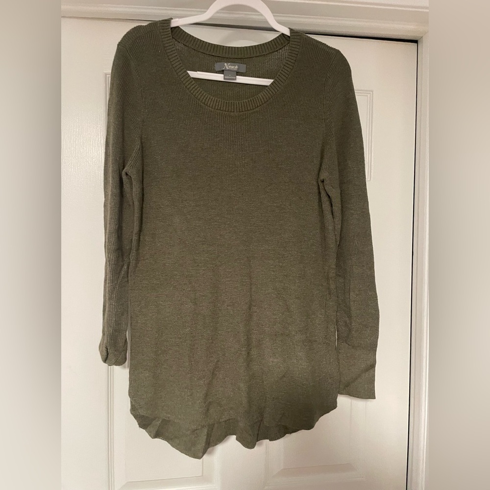 Natural Reflections Olive Knit Sweater